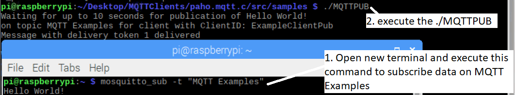 raspberry pi terminal as mqtt subscriber
